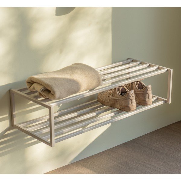 Pantofar taupe suspendat din oțel 78x20,5x30,5 cm School – Spinder Design-image-3