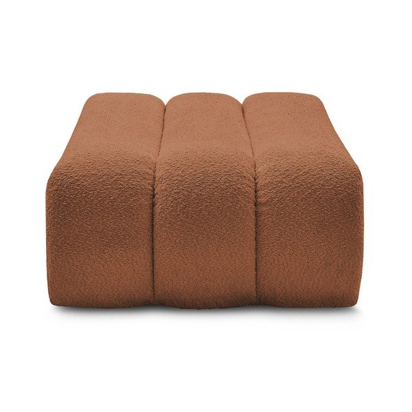 Taburet portocaliu cu tapițerie din țesătură bouclé Azra – Bobochic Paris-image-4