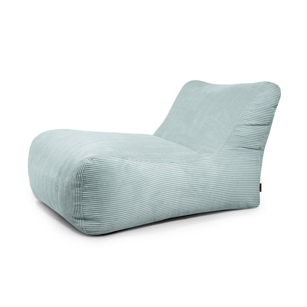 Fotoliu bean bag verde mentă cu tapițerie din catifea reiată Lounge 100 – SLOWDOWN