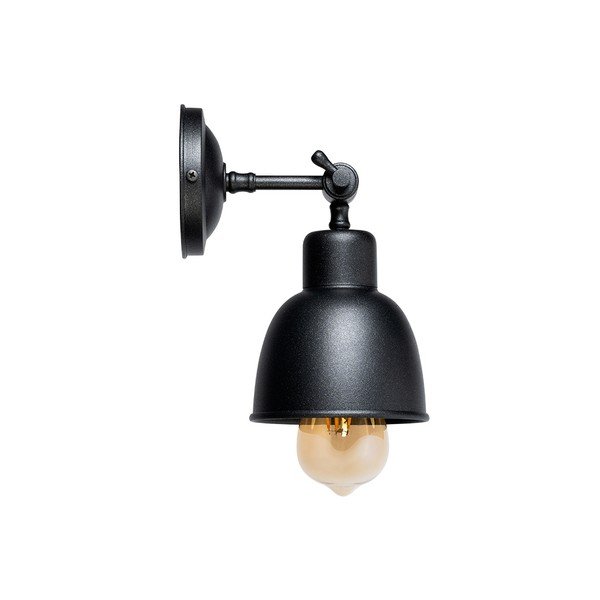 Aplică de perete neagră ø 12 cm Freja – CustomForm