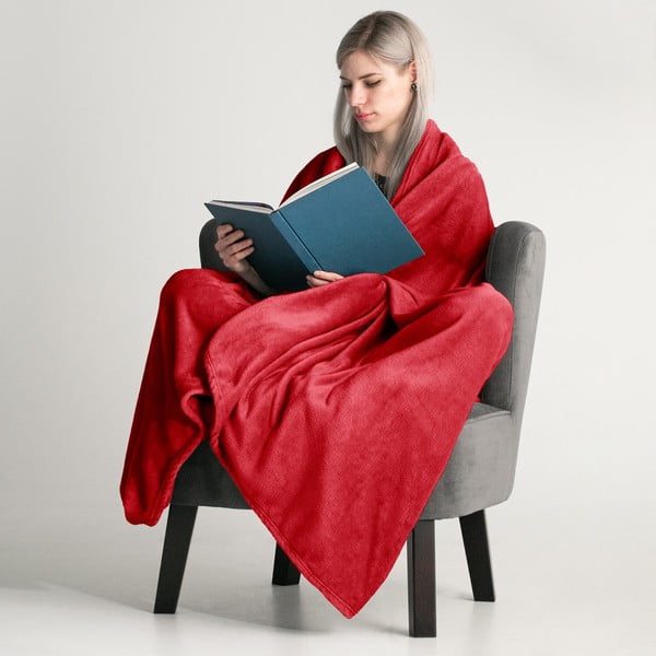 Pătură din microfibră Decoking Mic, 160 x 210 cm, roșu-image-1