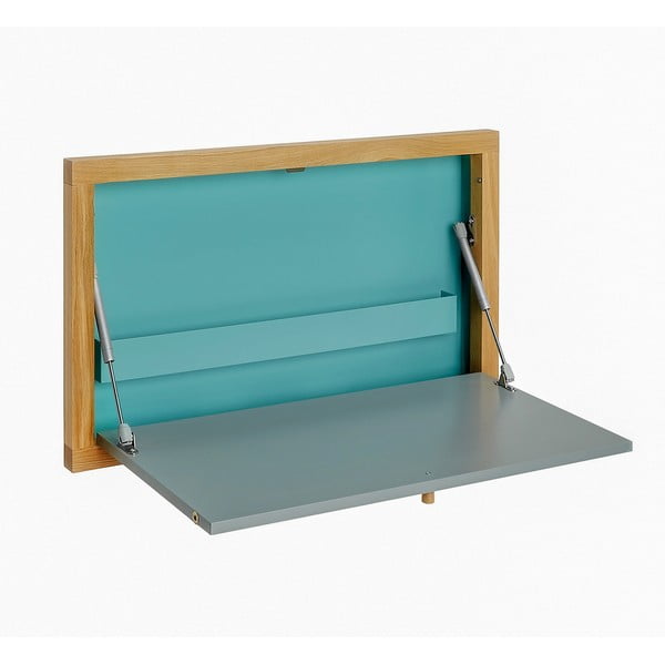 Masă extensibilă de perete Woodman Banti, albastru-image-2