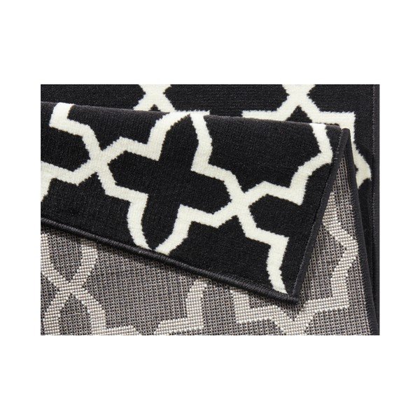 Covor tip traversă Hanse Home Basic Glam, 80x350 cm, negru-alb-image-3