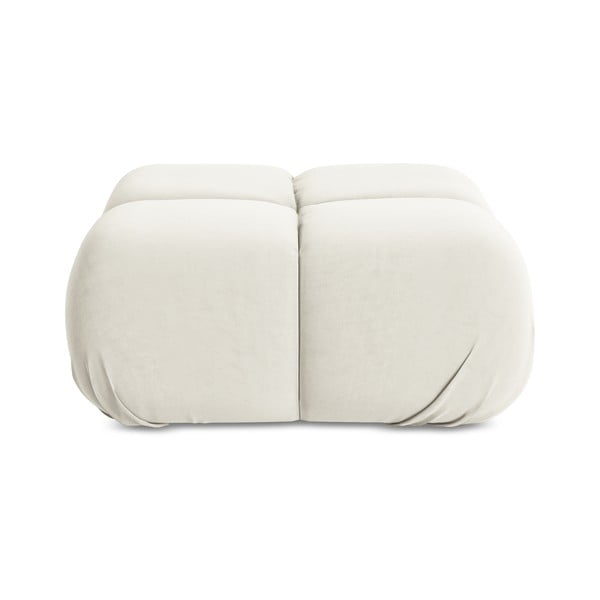 Taburet modular alb cu tapițerie din catifea Lokua – Makamii