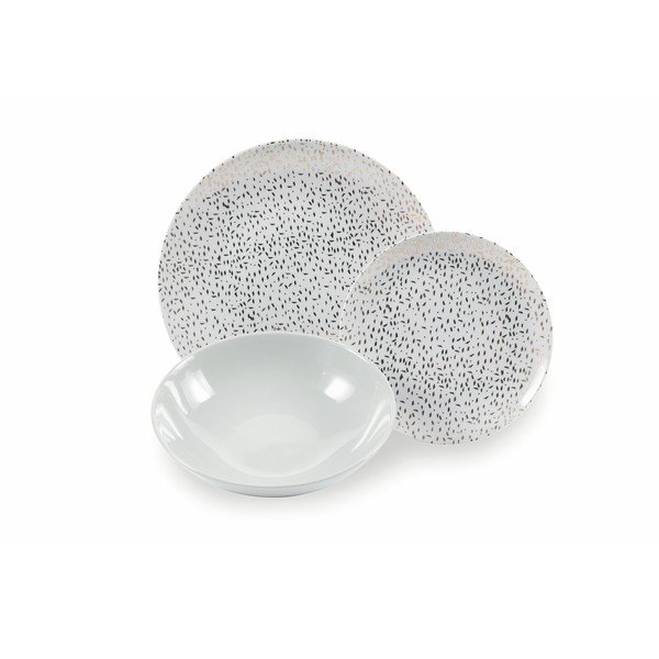 Set veselă 18 piese din porțelan și gresie Villa d'Este Sparkle Sparkle-image-1