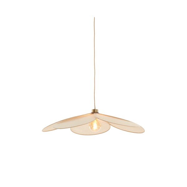 Lustră crem cu abajur textil Fyano – Light & Living-image-2