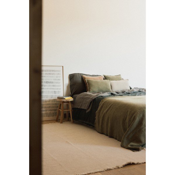 Pătură kaki din bumbac 130x180 cm Handloom – Lorena Canals-image-2