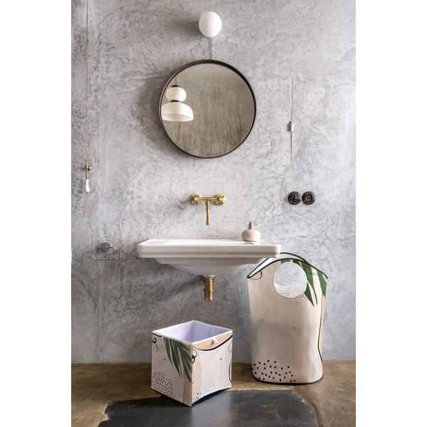 Cutie depozitare din microfibră Butter Kings Abstract Dark, 32 l, bej-image-1