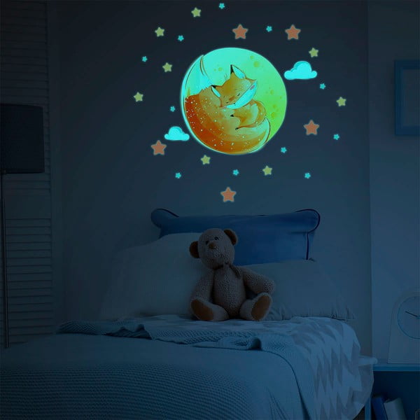 Autocolant de perete pentru copii 30x30 cm Dreamy Fox – Ambiance-image-3