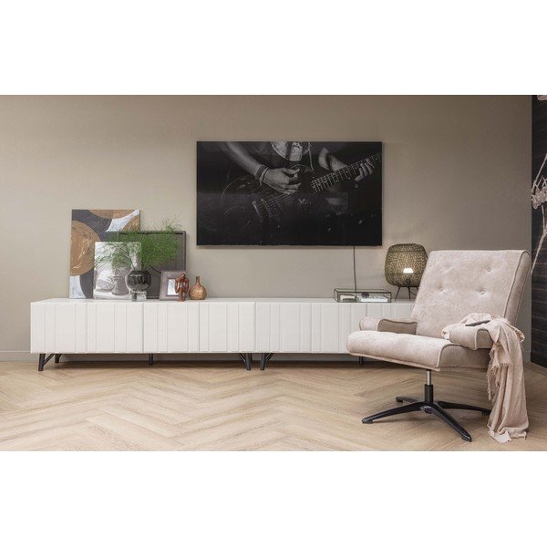 Comodă TV crem din lemn de pin 181x56 cm Miller – WOOOD-image-1