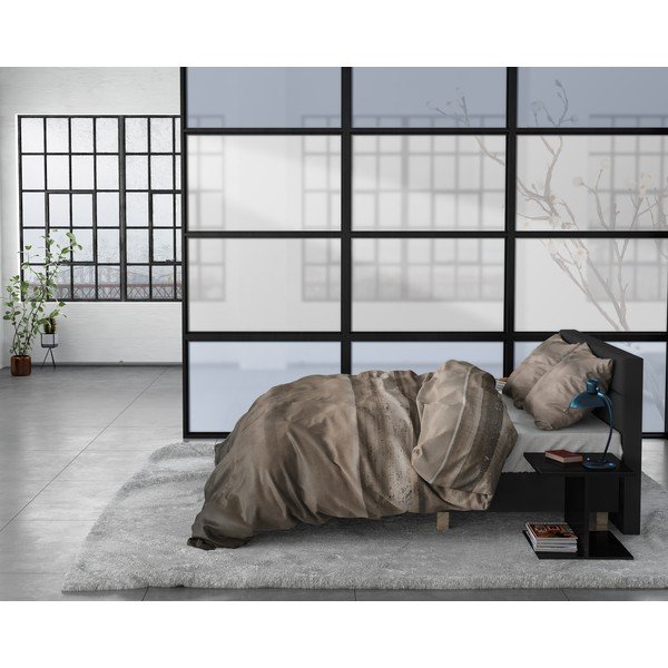 Lenjerie din flanelă pentru pat de o persoană Sleeptime Marcus Taupe, 140 x 220 cm, maro-image-4