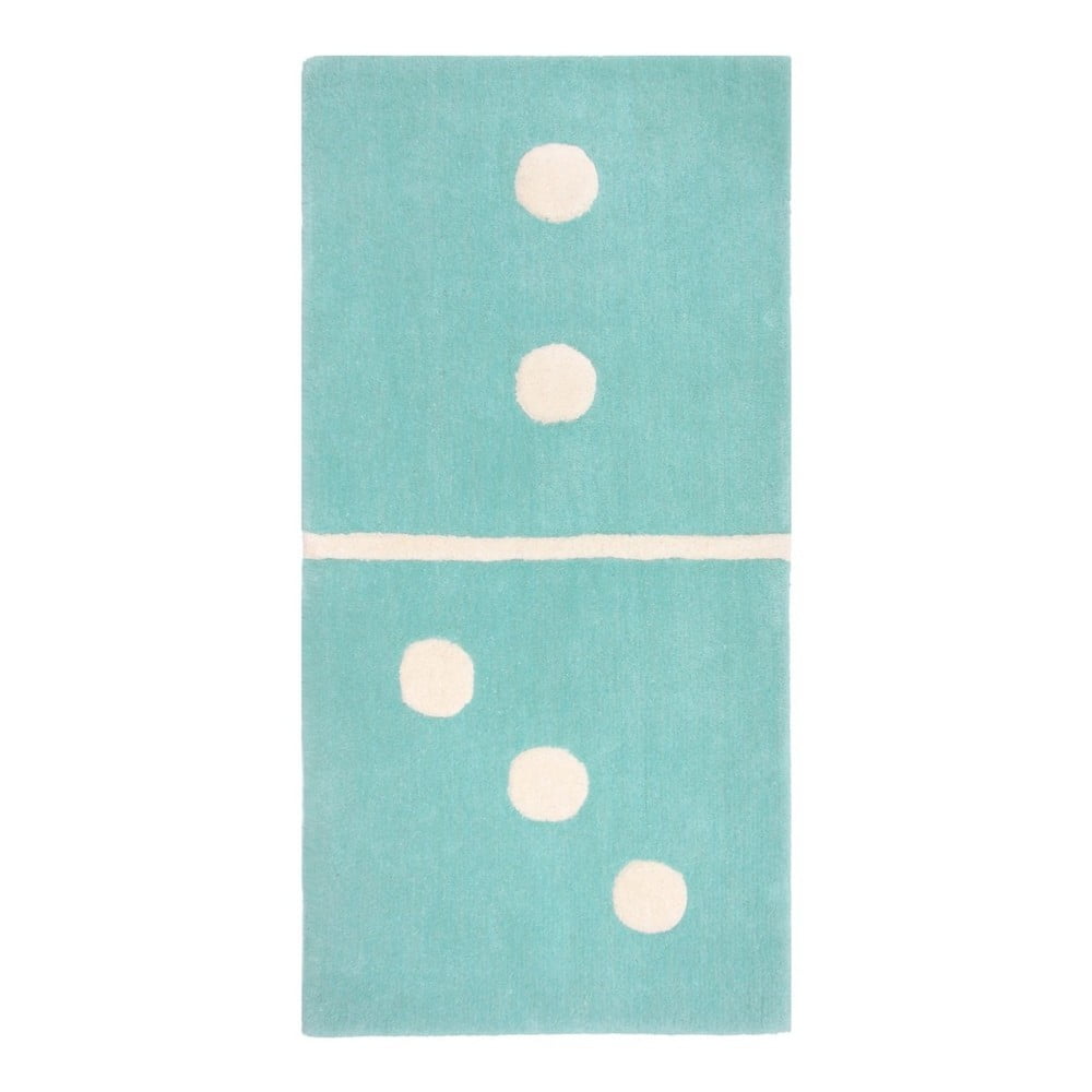 Covor pentru copii Nattiot Domino, 60 x 120 cm, albastru