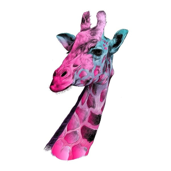 Tablou din sticlă 3D Art Graphico Giraffe, 50 x 50 cm