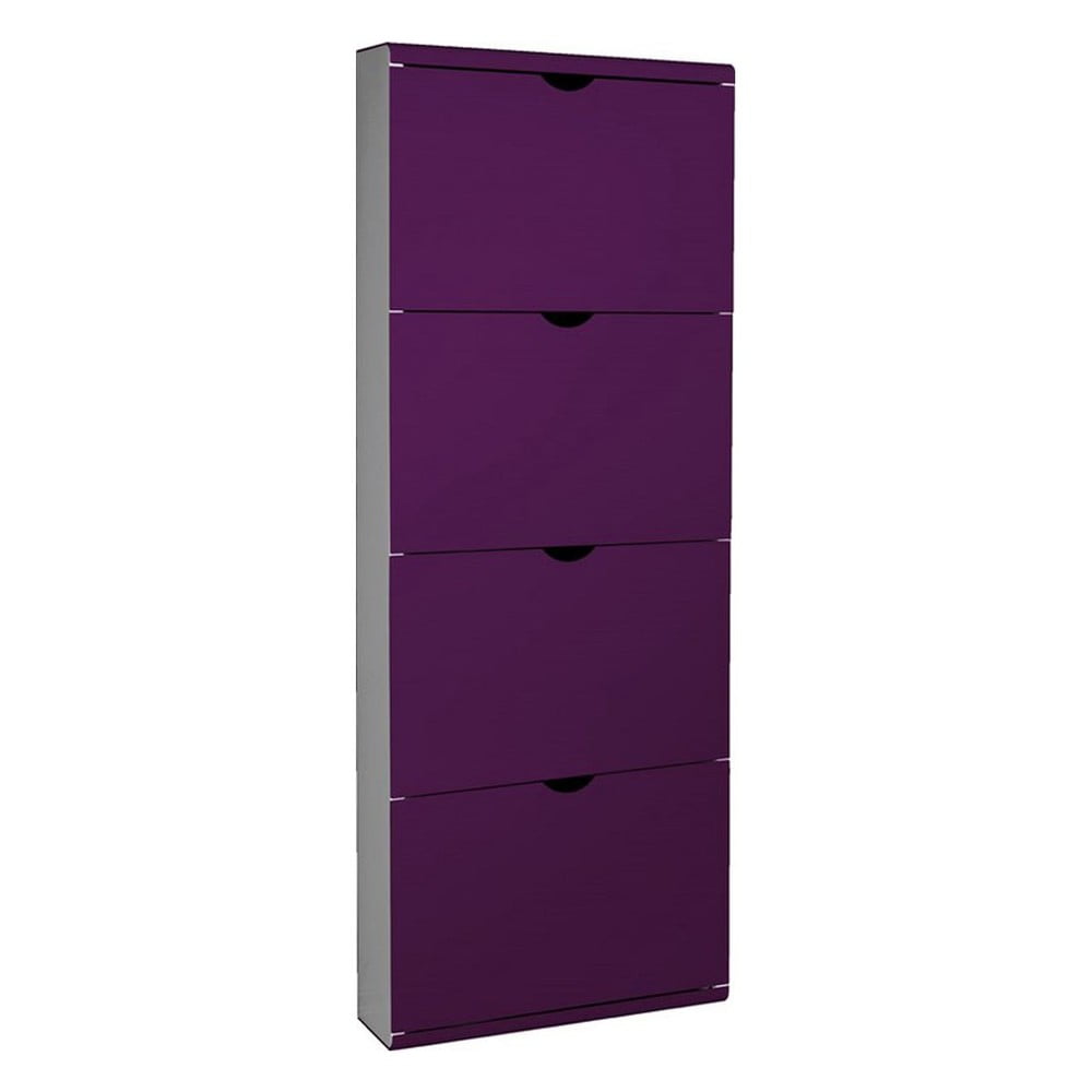 Pantofar mov cu deschidere înclinată din metal 51x138x16 cm – Household Pleasure