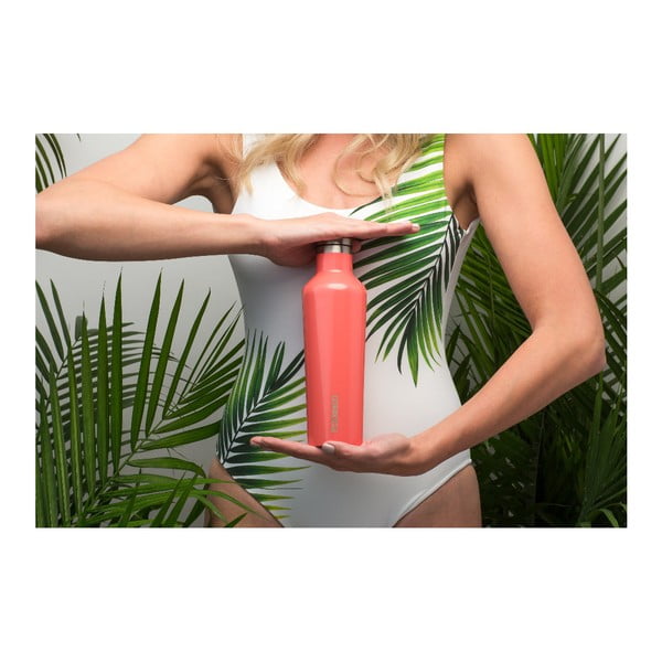 Termos din inox Corkcicle Canteen, 470 ml, portocaliu-image-2