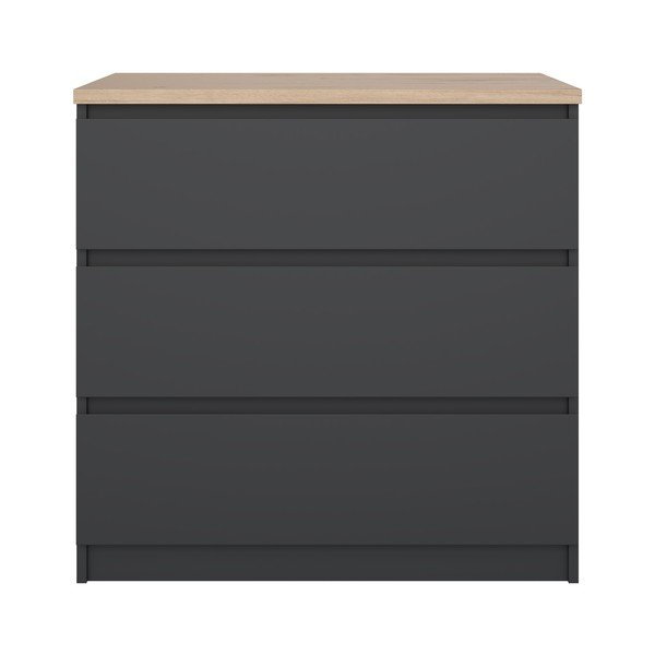 Comodă gri închis 77x76x50 cm Naia – Tvilum-image-2