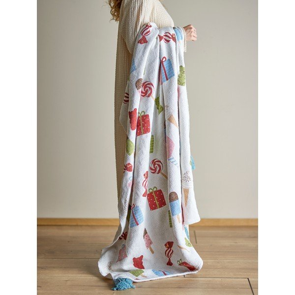 Pătură pentru copii albă 130x160 cm Sweets – Bloomingville Mini-image-1