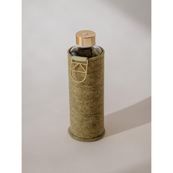 Sticlă din sticlă borosilicată cu husă din piele artificială Equa Mismatch Playa, 750 ml, verde-image-1