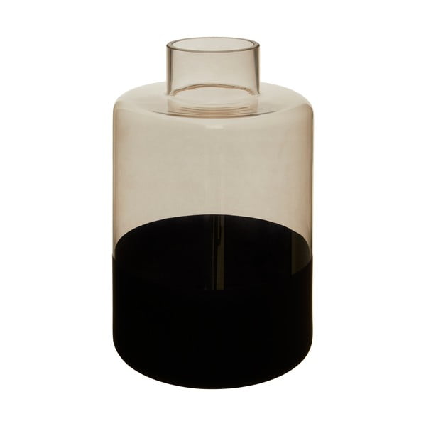 Vază din sticlă cu detalii negre Premier Houseware Cova, înălțime 32 cm