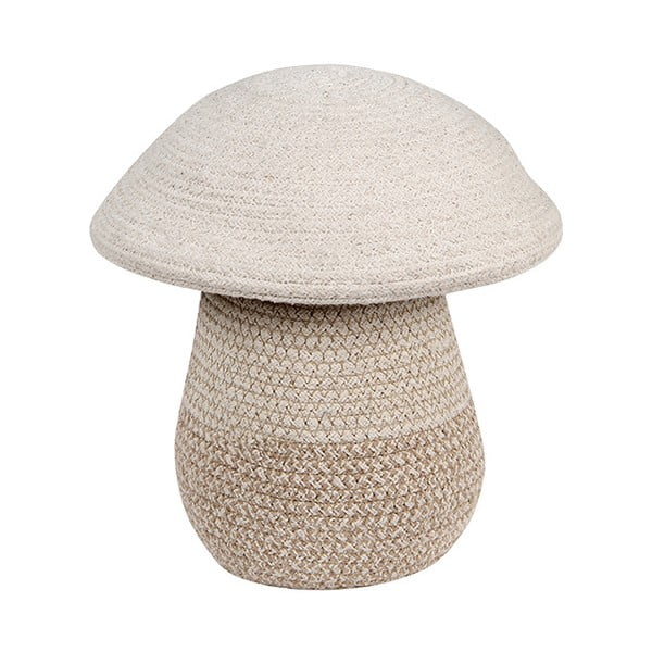 Coș de jucării pentru copii bej din material textil ø 23x27 cm Mushroom – Lorena Canals