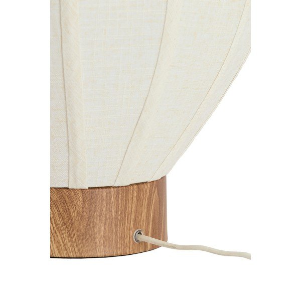Veioză crem din metal cu abajur textil (înălțime 36 cm) Kyzo – Light & Living-image-2