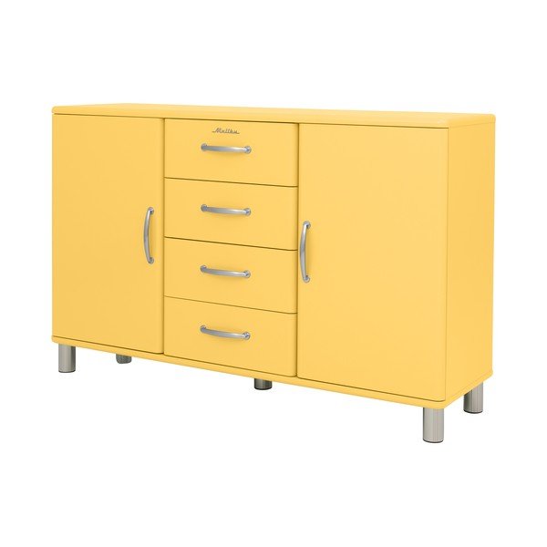 Comodă joasă galbenă 146x92 cm Malibu - Tenzo-image-1