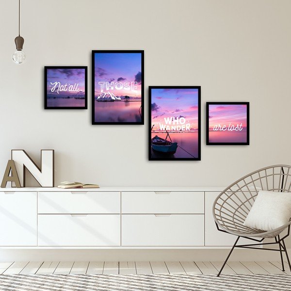 Set 4 tablouri Alpyros Pahlio-image-1