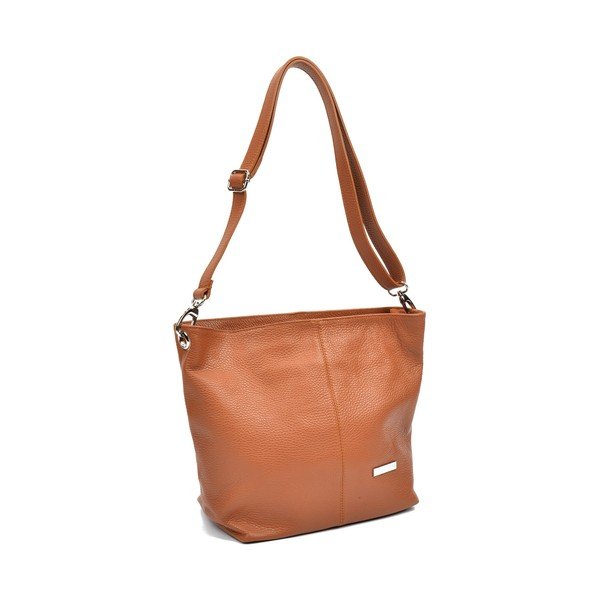 Geantă din piele Luisa Vannini Ginata, maro coniac deschis-image-2