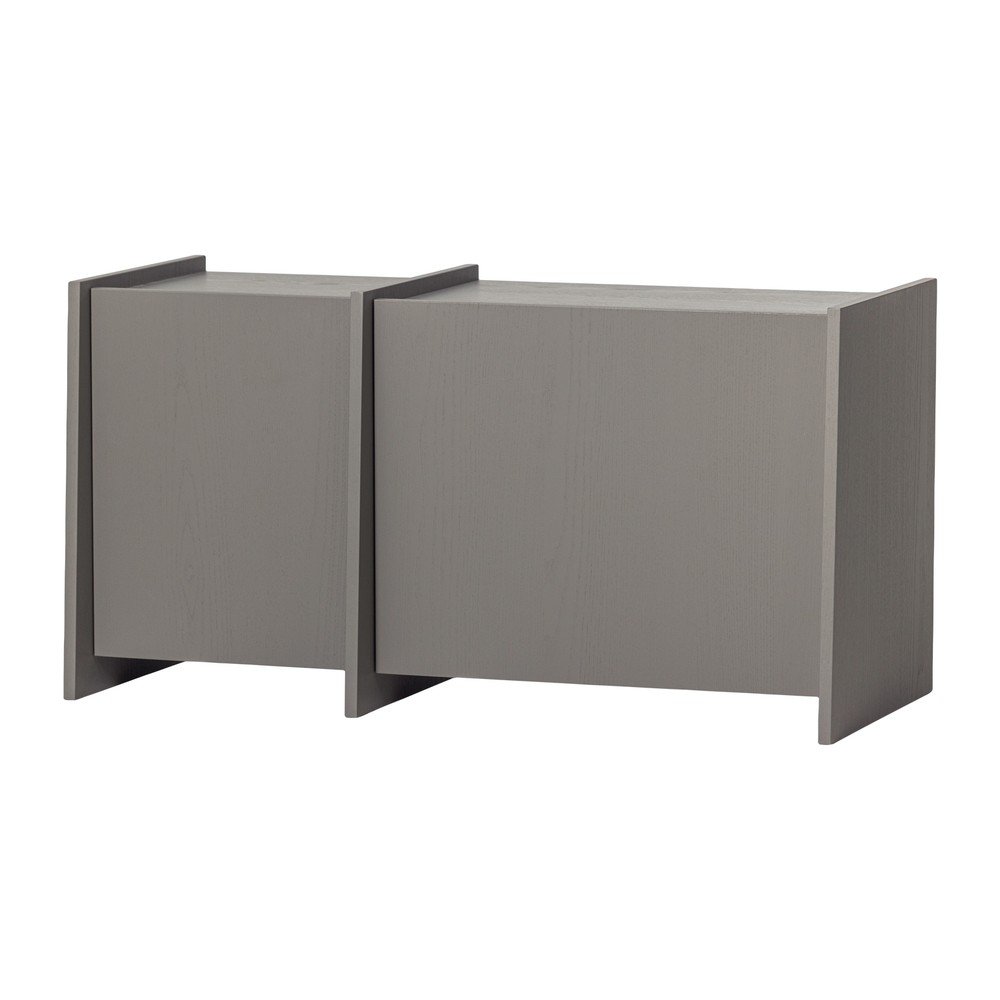 ComodÄTV gri cu aspect de lemn de frasin 102x53x44 cm Brock âu0080WOOOD