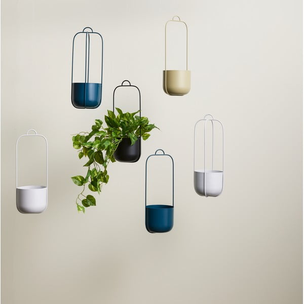 Set 2 ghivece suspendate din fier Hübsch Juro, negru-image-4