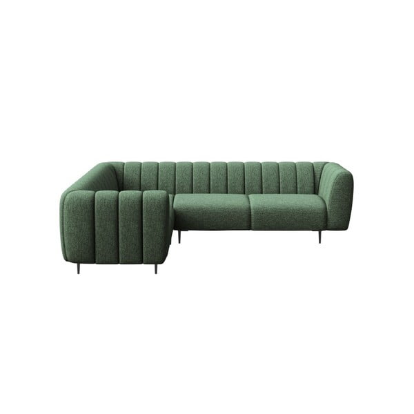 Colțar verde închis (cu colț pe partea stângă /în formă de ”L”) Shel – Ghado