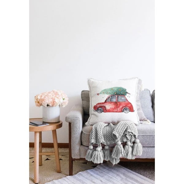 Față de pernă 43x43 cm  cu model de Crăciun – Mila Home-image-2