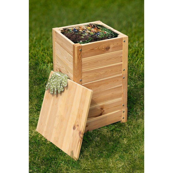 Coș pentru compost în culoare naturală Worm – Esschert Design-image-1