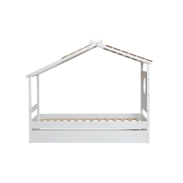 Pat pentru copii cu sertar Marckeric Nayah, 90 x 190 cm, alb-image-2