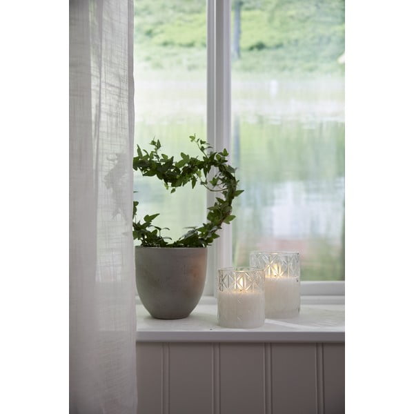 Lumânare de ceară cu LED alb în sticlă Star Trading Flamme Romb, înălțime 12,5 cm-image-4