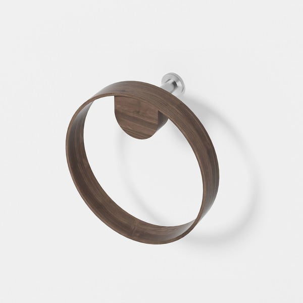 Suport de perete pentru prosoape din lemn de nuc Wireworks Yoku-image-1