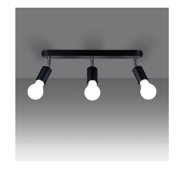 Plafonieră neagră din metal ø 6 cm Brando – Sollux-image-1