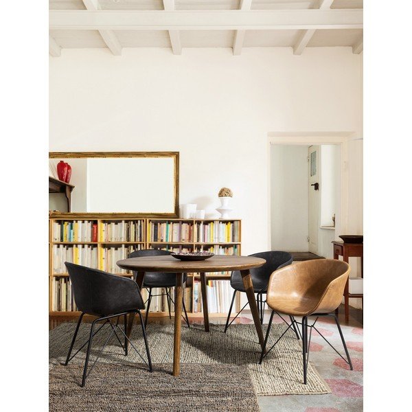 Scaun de dining gri închis tapițat Warhol – Bizzotto-image-1