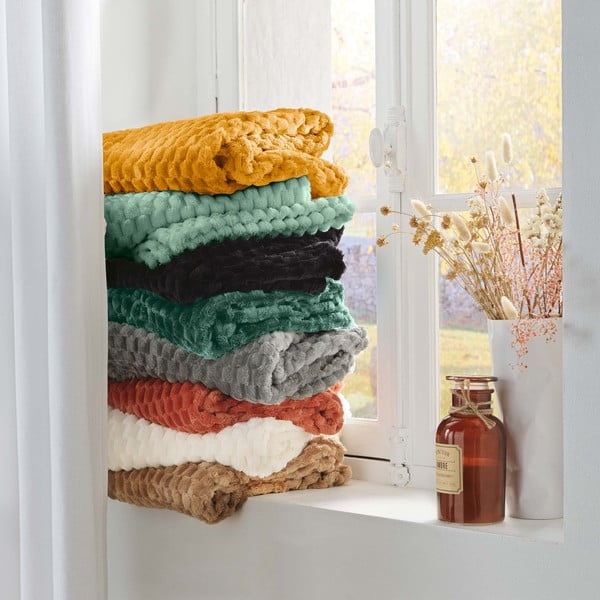 Pătură verde-deschis din microflanel 125x150 cm Mini Frosty – douceur d'intérieur-image-4