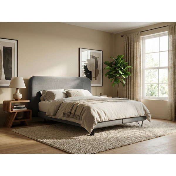 Pat boxspring bej 140x200 cm Ilima – Makamii-image-1