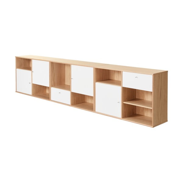Comodă joasă albă cu aspect de stejar  267x61 cm Mistral - Hammel Furniture-image-3
