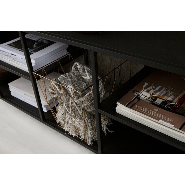 Raft metalic Canett Brooks, lățime 140 cm, negru-image-3