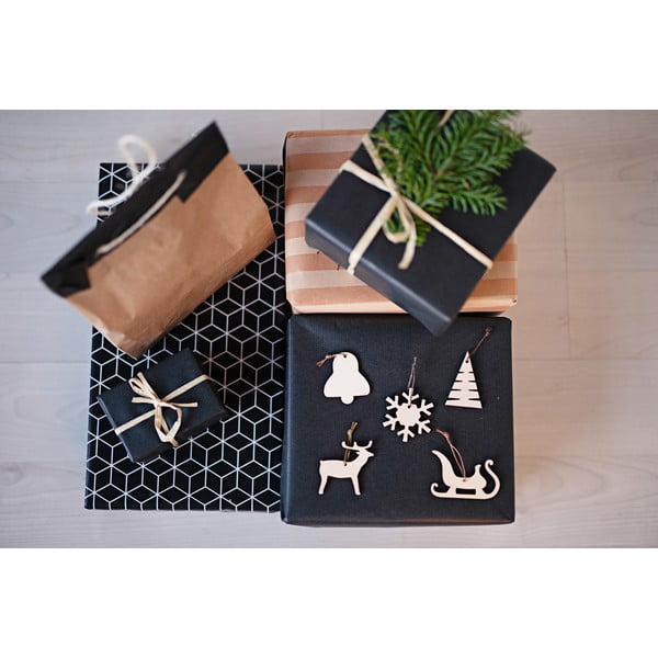 Set 10 decorațiuni de Crăciun din lemn Spira Medium-image-2