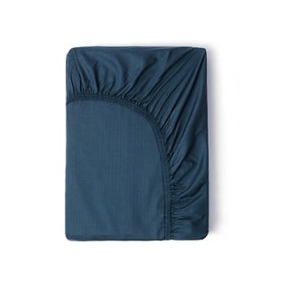 Cearșaf elastic din bumbac satinat HIP, 160 x 200 cm, albastru