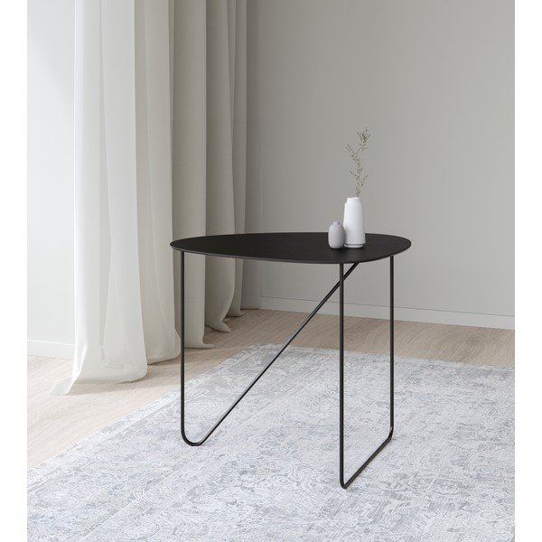 Măsuță de cafea neagră din metal 44x50 cm Curve L Bull – LIND DNA-image-1