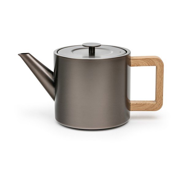 Ceainic gri cu filtru din oțel inoxidabil 1,1 l Duet Narvik – Bredemeijer