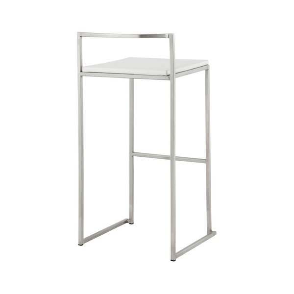 Scaun de bar cu șezut alb Kokoon Meto, înălțime 74 cm-image-4