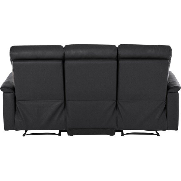 Canapea neagră cu tapițerie din piele 197 cm Southbrook – Støraa-image-3