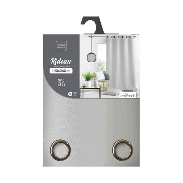 Draperie gri deschis 140x260 cm Essentiel – douceur d'intérieur-image-3