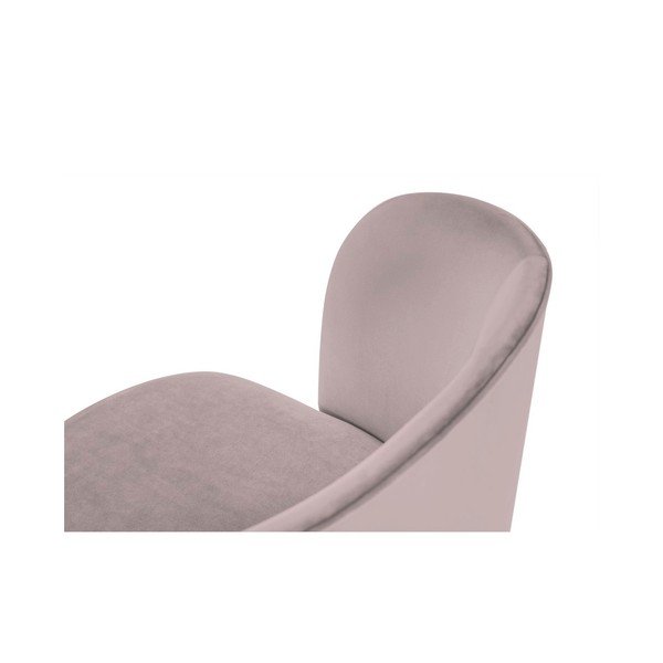 Scaun cu tapițerie de catifea Windsor & Co Sofas Aurora, roz pudră-image-3